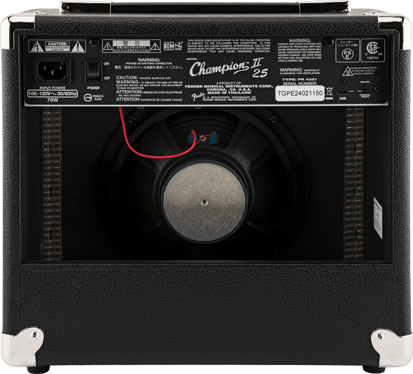 Fender - Champion II 25 - 25 Watt 1 x 8" Guitar Combo Amplifier w/FX