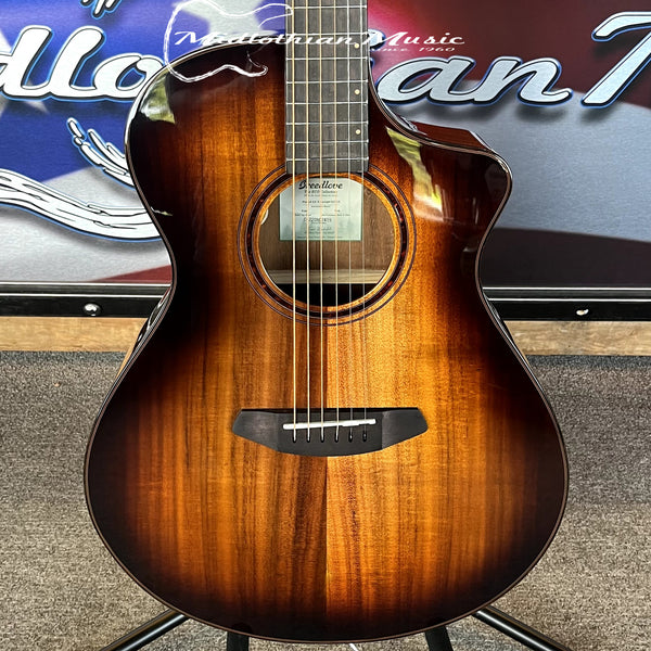 Breedlove - ECO Pursuit Exotic S KOA - Concert CE - Acoustic-Electric Guitar - Edgeburst Gloss Finish