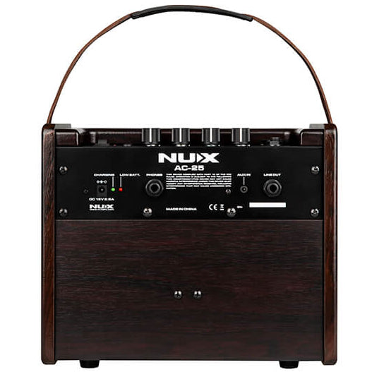 NUX AC-25 - 25-Watt - 1x6.5" - Acoustic Guitar Portable Battery Operated Combo Amp