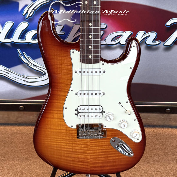 Fender - 2014 Deluxe Stratocaster Plus Top HSS + IOS Connectivity w/Gig Bag & Cable USED