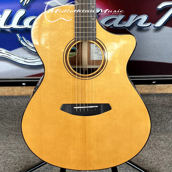 Breedlove - Organic Performer Pro Dreadnought Concerto CE Acoustic-Electric Guitar w/Case - Aged Toner & Suede Burst Back Finish