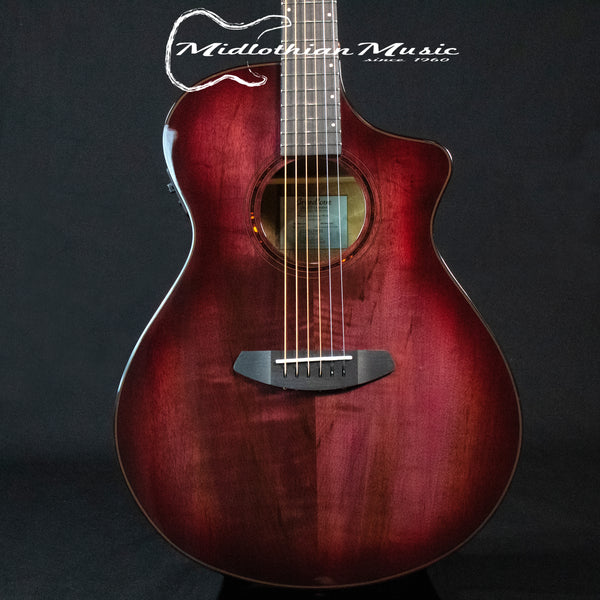 Breedlove ECO Collection - Pursuit Exotic S Concert CE - Acoustic-Electric Guitar - Pinot Noir Burst Finish