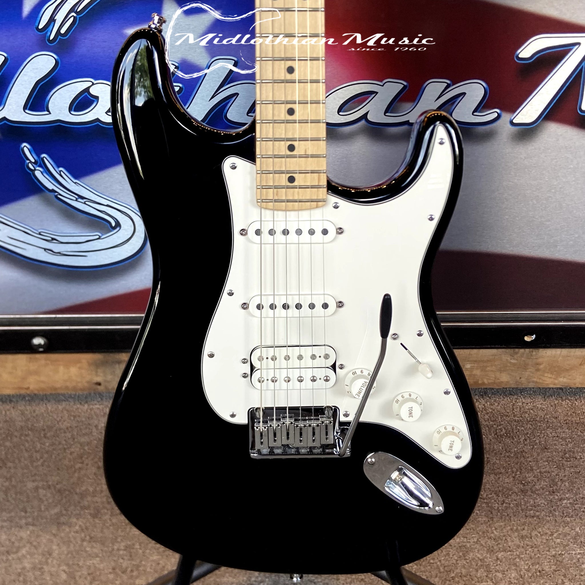 Fender USA 2004 Stratocaster Standard HSS - Black Finish w/Blue Fender