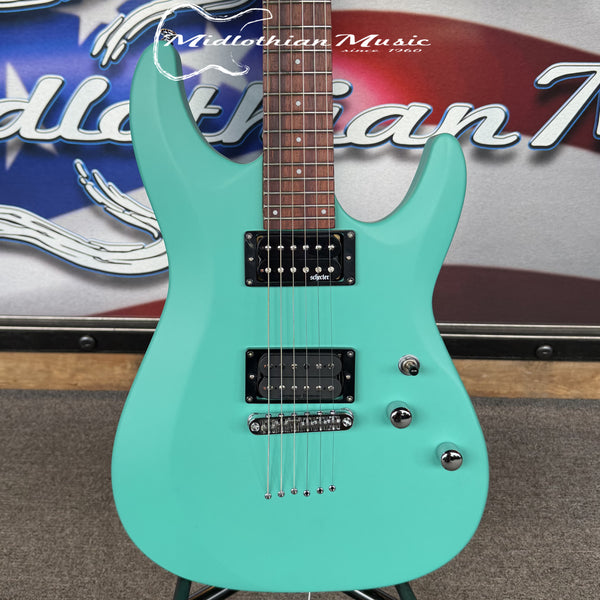 Schecter C-6 Deluxe - 6-String Electric Guitar - Satin Aqua Finish USED