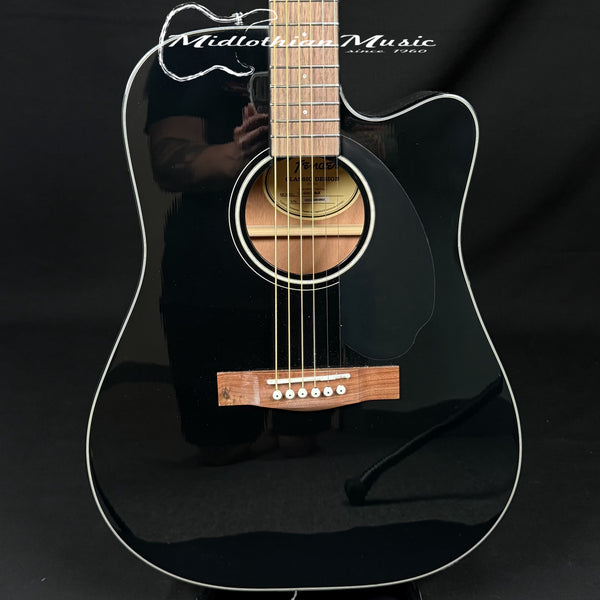 Fender - CD-60SCE Dreadnought Acoustic/Electric Guitar - Black Finish