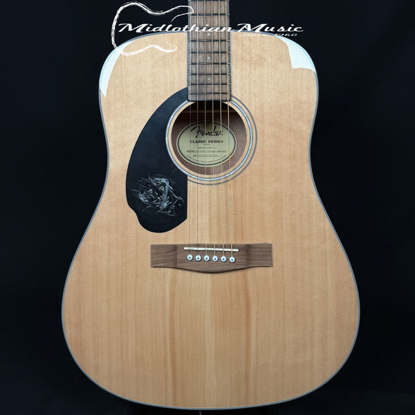 Fender - CD-60S 6-String Left Handed Acoustic Dreadnought - Natural Gloss Finish