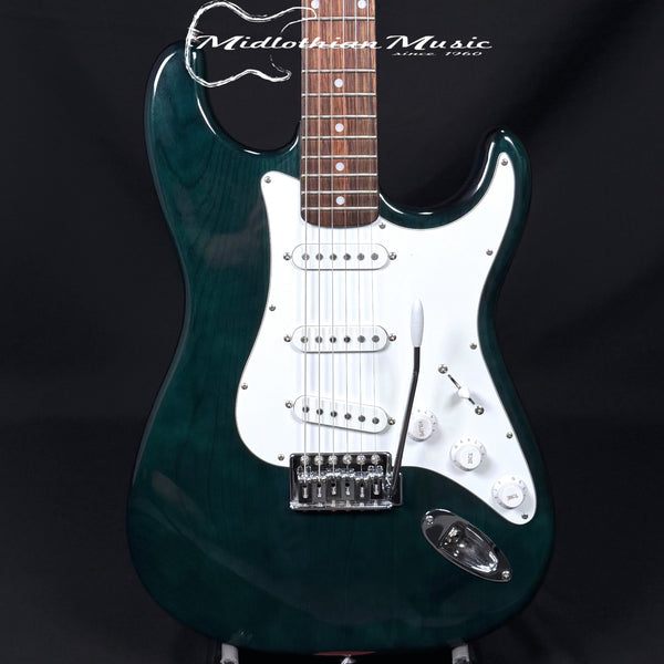 Austin - Strat Style 6-String Electric Guitar - Green Gloss Finish USED