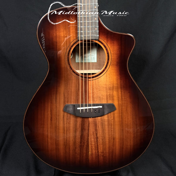 Breedlove - ECO Pursuit Exotic S KOA - Concert CE - Acoustic-Electric Guitar - Edgeburst Gloss Finish