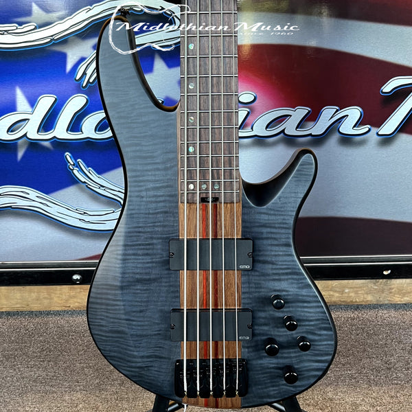 Schecter - Charles Berthoud - CB-5 - 5-String Active Bass Guitar - See Through Black Satin Finish