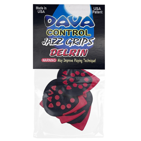 DAVA Control Jazz Grips Picks - Pack Of 6 (Nylon Or Delrin)