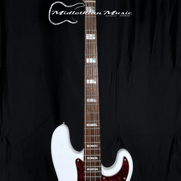 Lakland Skyline 44-64 Custom PJ - 4-String Bass - White Gloss w/Tortoise Pickguard w/FREE GATOR GIG BAG!