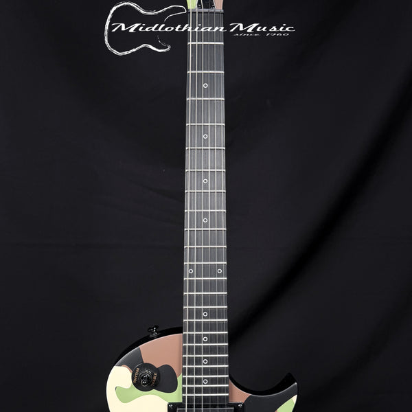 Fesley - Les Paul Style Electric Guitar - Matte Camo Finish (Supports Guitars 4 Vets!) USED