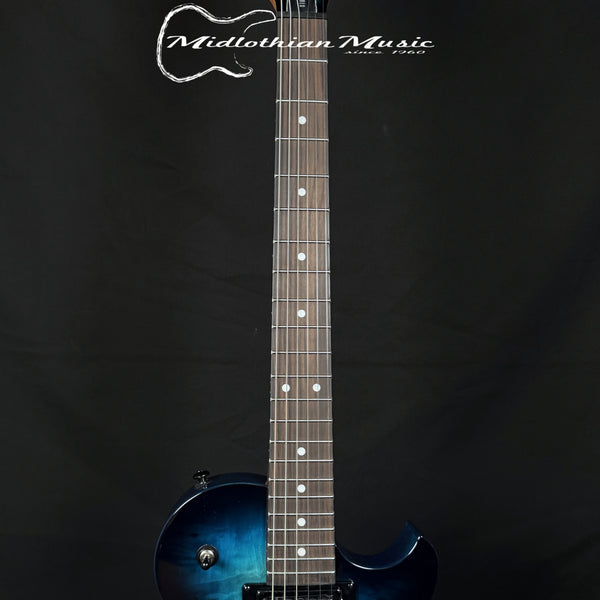 Schecter - Solo-II Standard Electric Guitar - Ocean Blue Burst Burl Gloss Finish