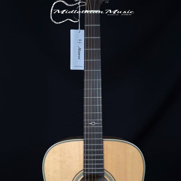 Alvarez AD60 - Herringbone Dreadnought Acoustic Guitar - Natural Gloss Finish
