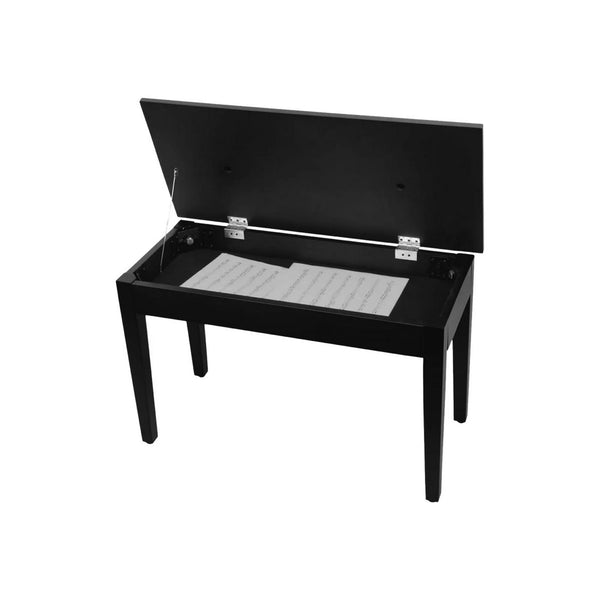 On-Stage - KB8904B - Deluxe Piano Bench w/Storage Compartment - Black Finish