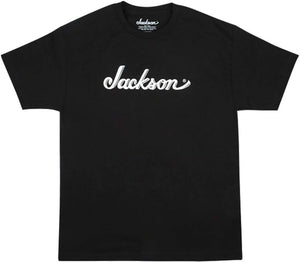 Jackson Guitars Black T-Shirt w/White Logo - Medium Size