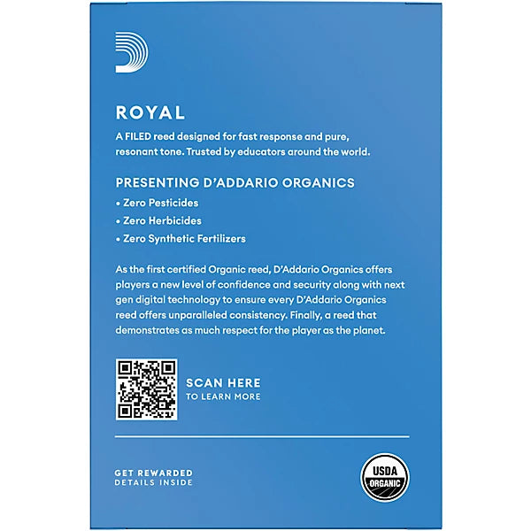 Rico Royal - Alto Saxophone Reeds - Box Of 10 - Strength 2.5