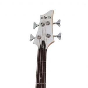 Schecter C-4 Deluxe Bass Guitar - 4-String Active Bass - Satin White Finish