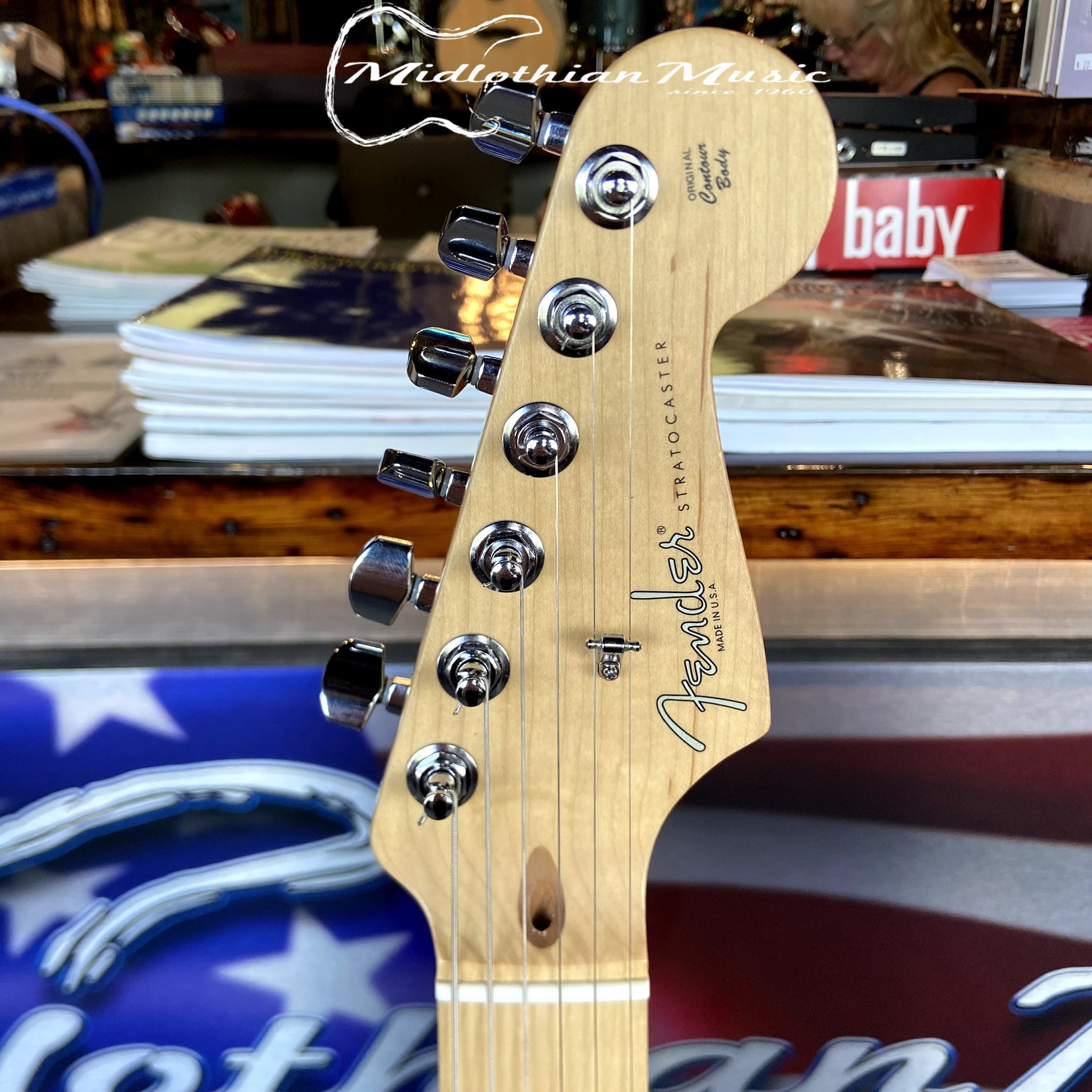 Fender USA 2004 Stratocaster Standard HSS - Black Finish w/Blue Fender