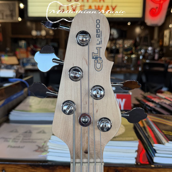 G&L Tribute L-2500 - 5-String Active Bass Guitar - Red Burst Finish