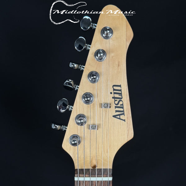 Austin - Strat Style 6-String Electric Guitar - Green Gloss Finish USED