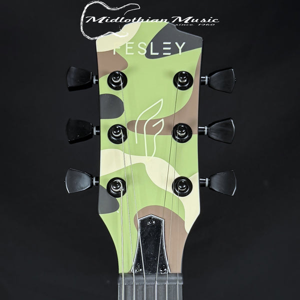 Fesley - Les Paul Style Electric Guitar - Matte Camo Finish (Supports Guitars 4 Vets!) USED