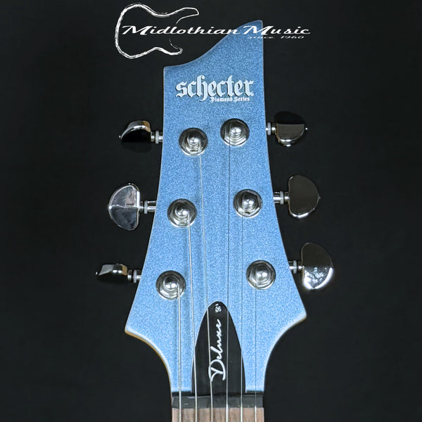 Schecter C-6 Deluxe - 6-String Electric Guitar - Satin Metallic Light Blue Finish