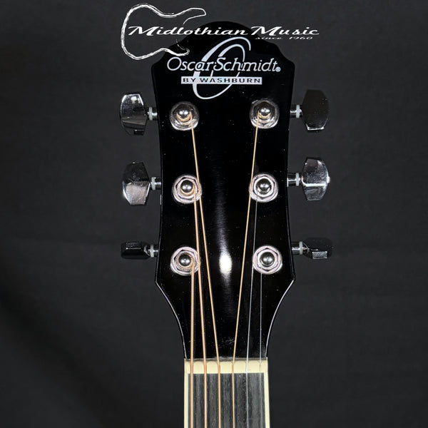 Oscar Schmidt - OG1B-A 3/4 Dreadnought Acoustic Guitar - Black Gloss Finish