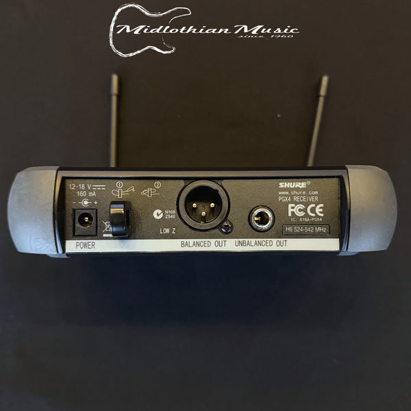Shure PGX14 - H6 Band (524 - 542 MHz) Wireless Instrument System (Guitar/Bass/Violin etc) USED