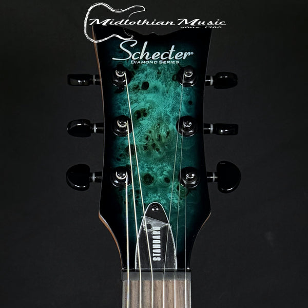 Schecter - Solo-II Standard Electric Guitar - Ocean Blue Burst Burl Gloss Finish