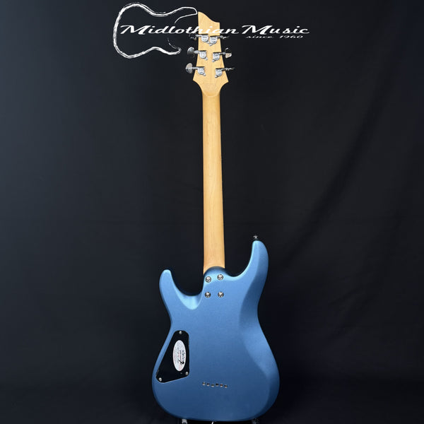 Schecter C-6 Deluxe - 6-String Electric Guitar - Satin Metallic Light Blue Finish