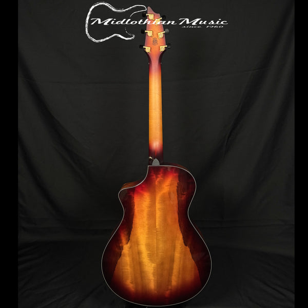 Breedlove - Oregon Concert Old Fashioned CE - Acoustic/Electric Guitar - Myrtlewood Orange/Red Gloss Finish