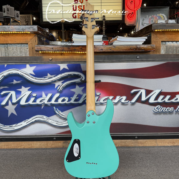 Schecter C-6 Deluxe - 6-String Electric Guitar - Satin Aqua Finish USED