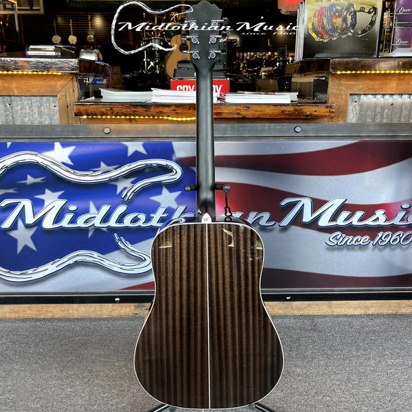 Washburn - Deep Forest Burl - 6-String Dreadnought Acoustic Guitar - Black Fade Gloss