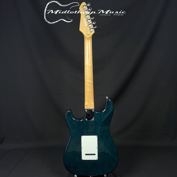 Austin - Strat Style 6-String Electric Guitar - Green Gloss Finish USED