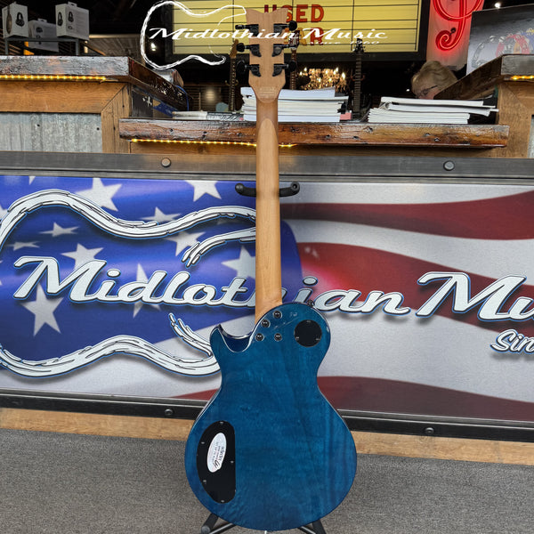 Schecter - Solo-II Standard Electric Guitar - Ocean Blue Burst Burl Gloss Finish