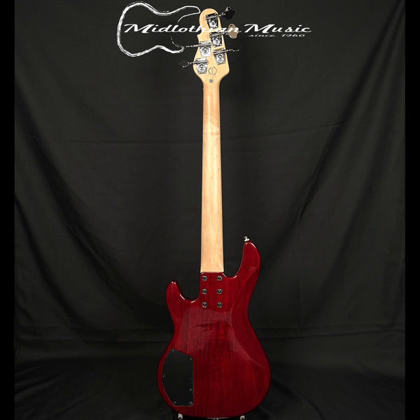 G&L Tribute L-2500 - 5-String Active Bass Guitar - Red Burst Finish