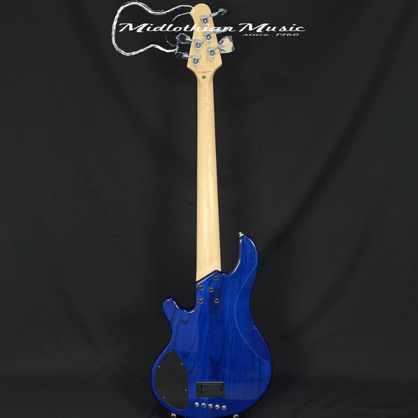 Lakland Skyline - 55-02 Deluxe - Flame Top 5-String Bass Guitar - Translucent Blue Gloss Finish w/FREE GATOR CASE!
