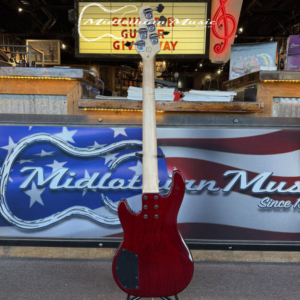 G&L Tribute L-2500 - 5-String Active Bass Guitar - Red Burst Finish
