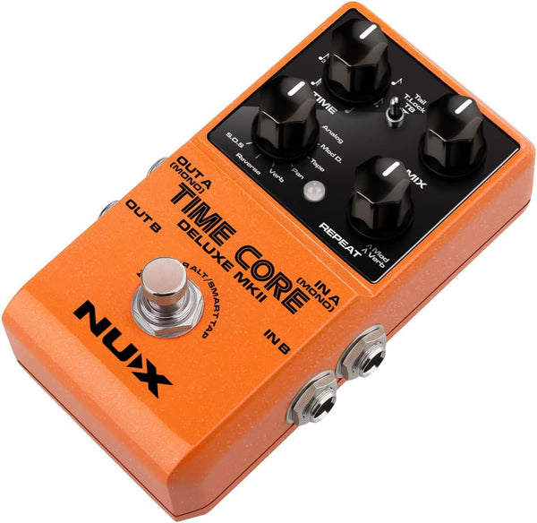NUX Time Core Deluxe MKII Delay Effect Pedal - 7 Types Of Delay, 40 Seconds Stereo Phrase Looper & More!