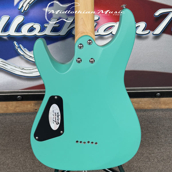 Schecter C-6 Deluxe - 6-String Electric Guitar - Satin Aqua Finish USED