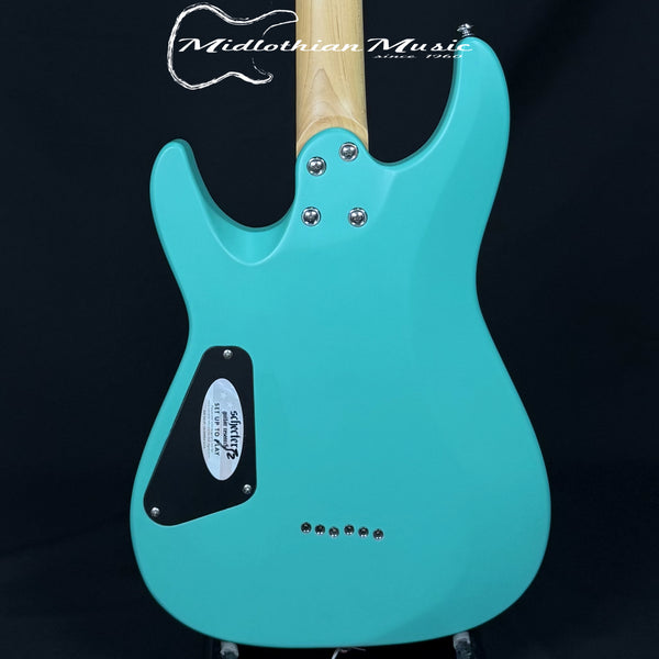 Schecter C-6 Deluxe - 6-String Electric Guitar - Satin Aqua Finish USED