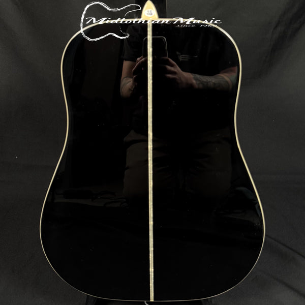 Oscar Schmidt - OG1B-A 3/4 Dreadnought Acoustic Guitar - Black Gloss Finish