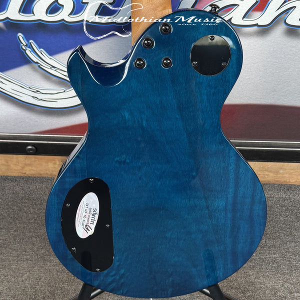 Schecter - Solo-II Standard Electric Guitar - Ocean Blue Burst Burl Gloss Finish