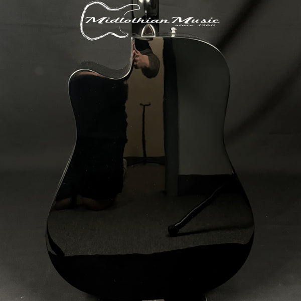 Fender - CD-60SCE Dreadnought Acoustic/Electric Guitar - Black Finish