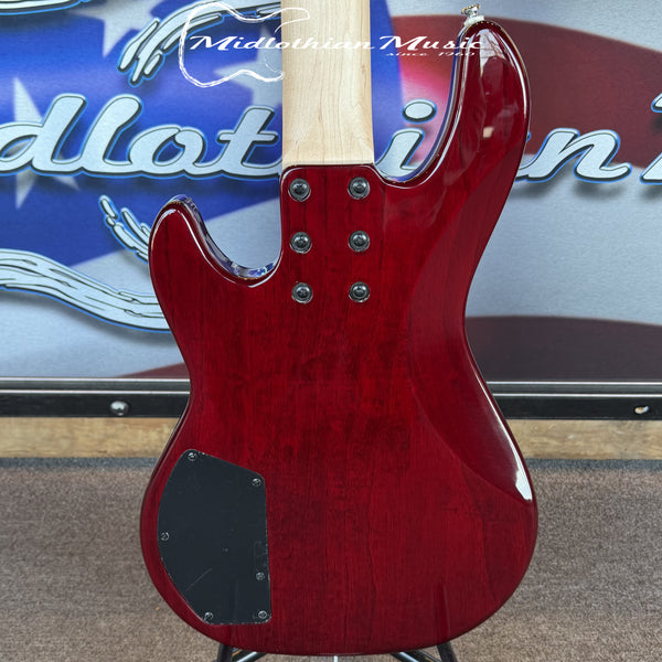 G&L Tribute L-2500 - 5-String Active Bass Guitar - Red Burst Finish
