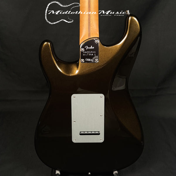 Fender American Ultra II Stratocaster HSS Electric Guitar - Texas Tea & Ebony Fingerboard w/Case USED