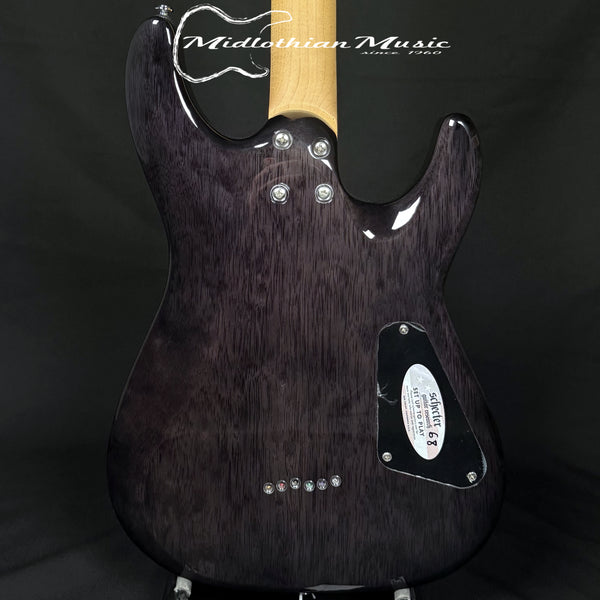 Schecter - C-6 Plus - Left Handed Guitar - Charcoal Burst Gloss Finish
