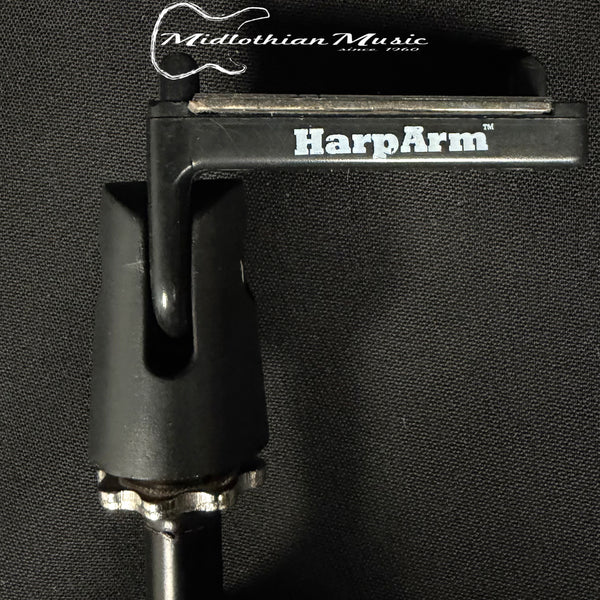 HarpArm - Ultimate Harmonica Holder - Attaches To Mic Stands - Black Finish USED