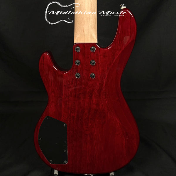 G&L Tribute L-2500 - 5-String Active Bass Guitar - Red Burst Finish